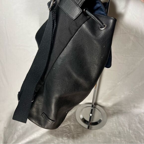 Cole Haan Black Pebbled Leather Backpack - Picture 7 of 16